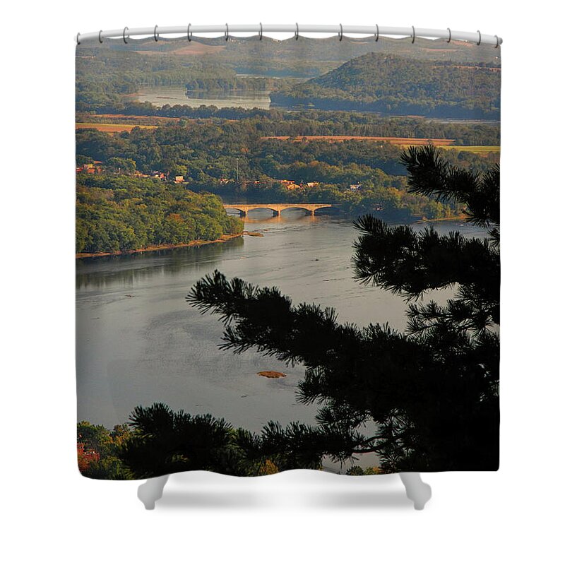 Susquehanna River Below Shower Curtain featuring the photograph Susquehanna River Below by Raymond Salani III