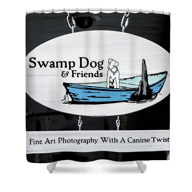 New Orleans Shower Curtain featuring the photograph Swamp Dog And Friends by Frances Ann Hattier