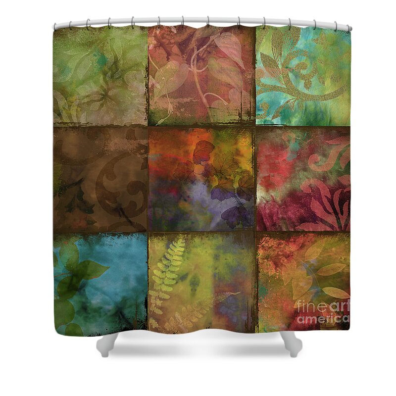 Patchwork Shower Curtain featuring the painting Swatchbox II by Mindy Sommers