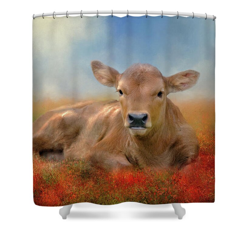 Animal Shower Curtain featuring the photograph Sweet Baby by Lana Trussell