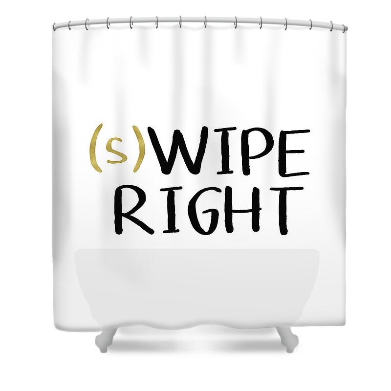 Swipe Right Shower Curtain featuring the digital art Swipe Right- Art by Linda Woods by Linda Woods