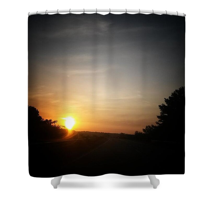 Swirling Sunrise Shower Curtain featuring the photograph Swirling Sunrise by Maria Urso