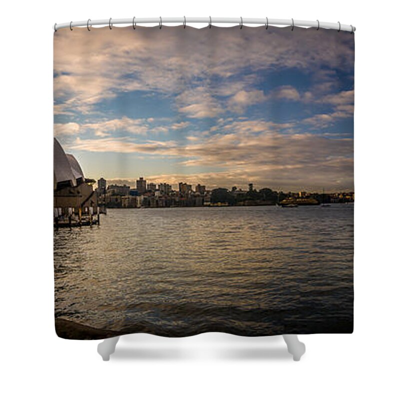 Sydney Shower Curtain featuring the photograph Sydney Harbor by Andrew Matwijec