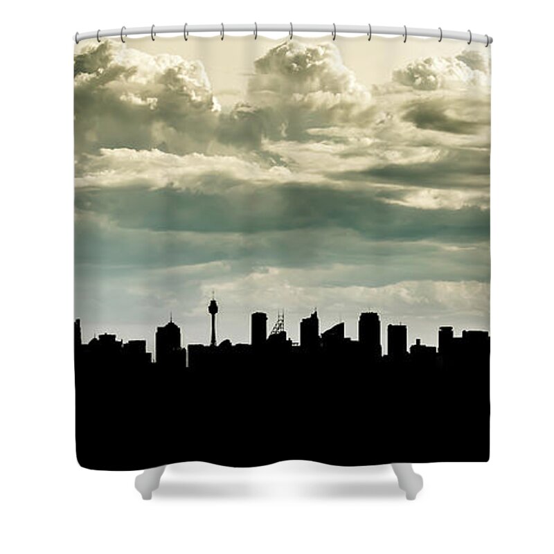 Sydney Shower Curtain featuring the photograph Sydney Skyline by Chris Cousins