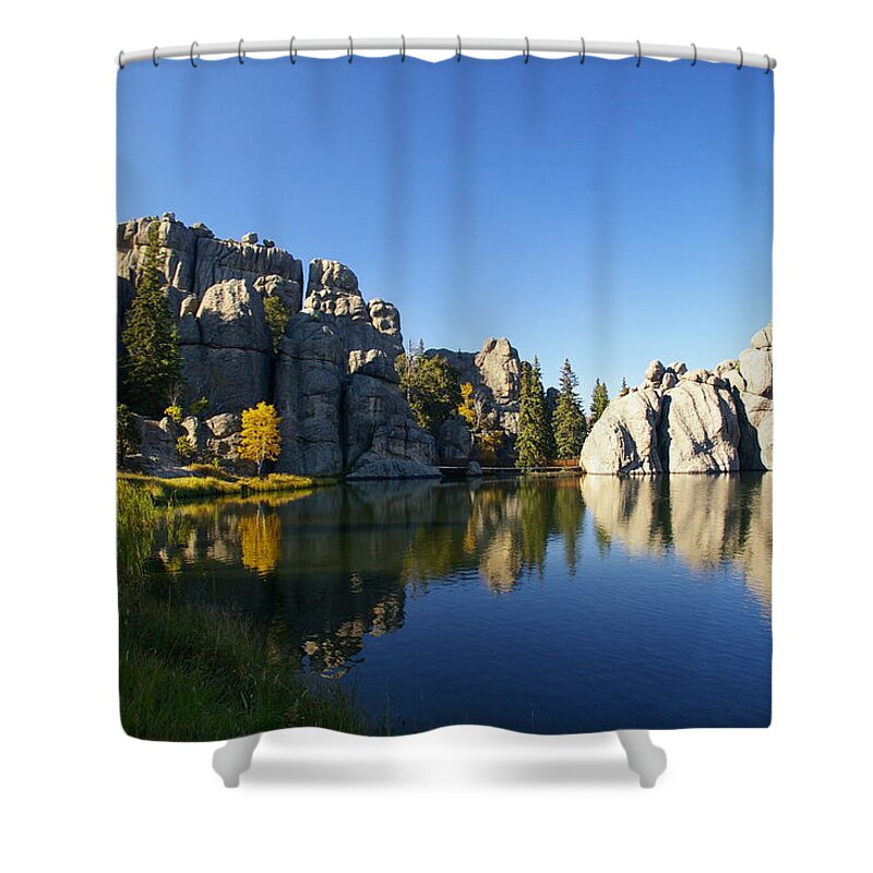 Sylvan Lake Shower Curtain featuring the photograph Sylvan Lake, Custer South Dakota by Karen Cade