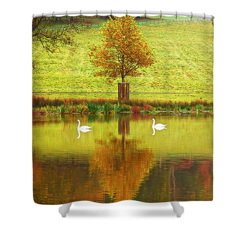 Reflections Shower Curtain featuring the photograph Symetry by Mark Egerton