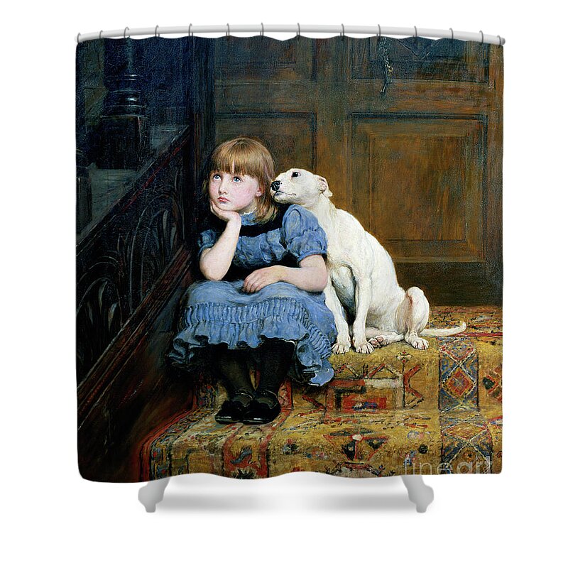 Sympathy Shower Curtain featuring the painting Sympathy by Briton Riviere