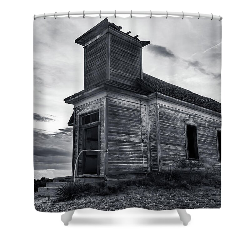 Church Shower Curtain featuring the photograph Taiban Presbyterian Church, New Mexico by Adam Reinhart