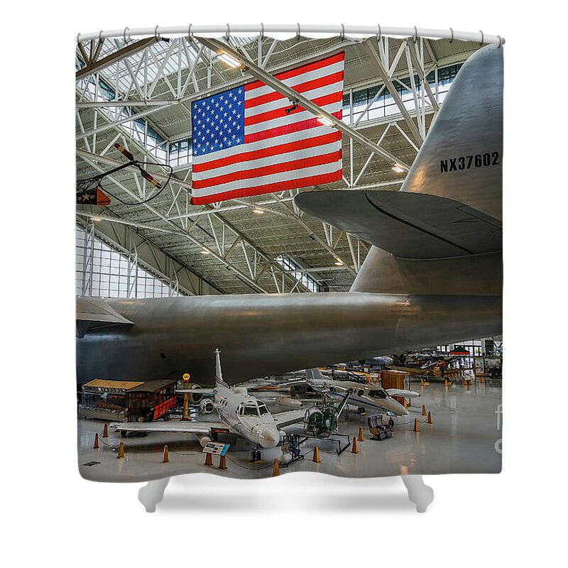 Evergreen Aviation & Space Museum Shower Curtain featuring the photograph Tail Feathers by Jon Burch Photography