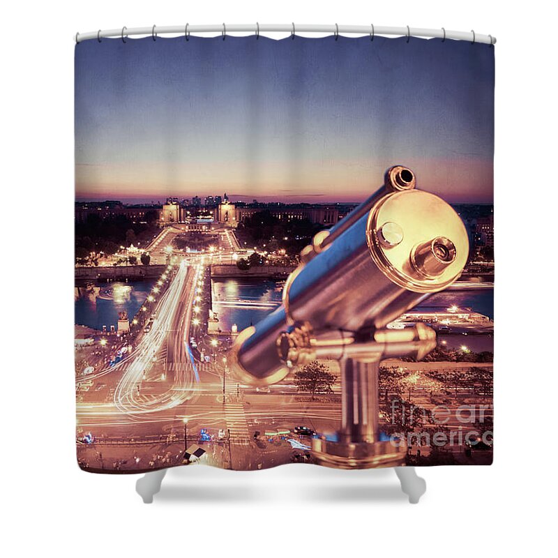 Eifeltower Shower Curtain featuring the photograph Take a look at Paris by Hannes Cmarits