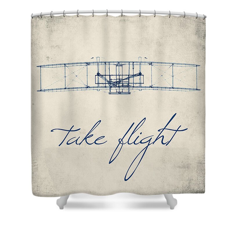 Brandi Fitzgerald Shower Curtain featuring the digital art Take Flight by Brandi Fitzgerald