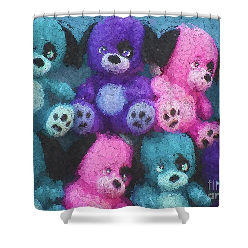 Stuffed Animal Shower Curtain featuring the photograph Take Me Home by Jim And Emily Bush
