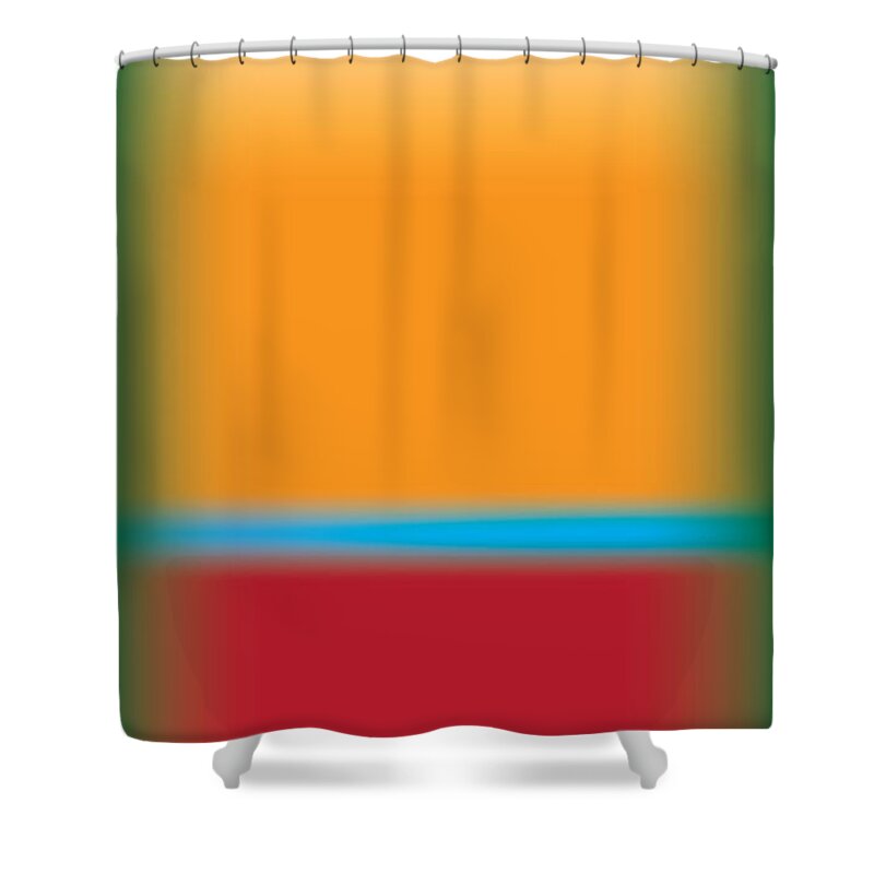 Modern Art Shower Curtain featuring the digital art Tall Abstract Color by Gary Grayson