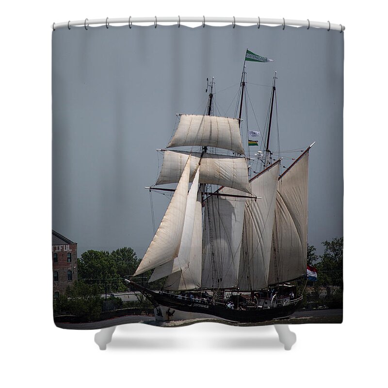Tall Ships 2018 Shower Curtain featuring the photograph Tall Ships to NOLA by Jeff Kurtz