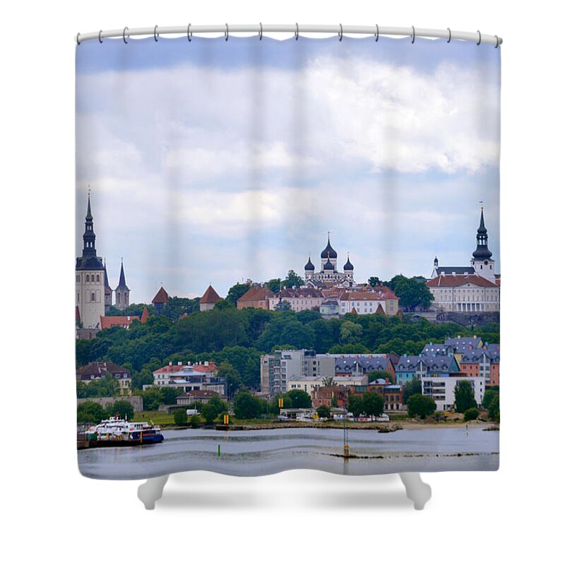 Tallinn Shower Curtain featuring the photograph Tallinn Estonia. by Terence Davis