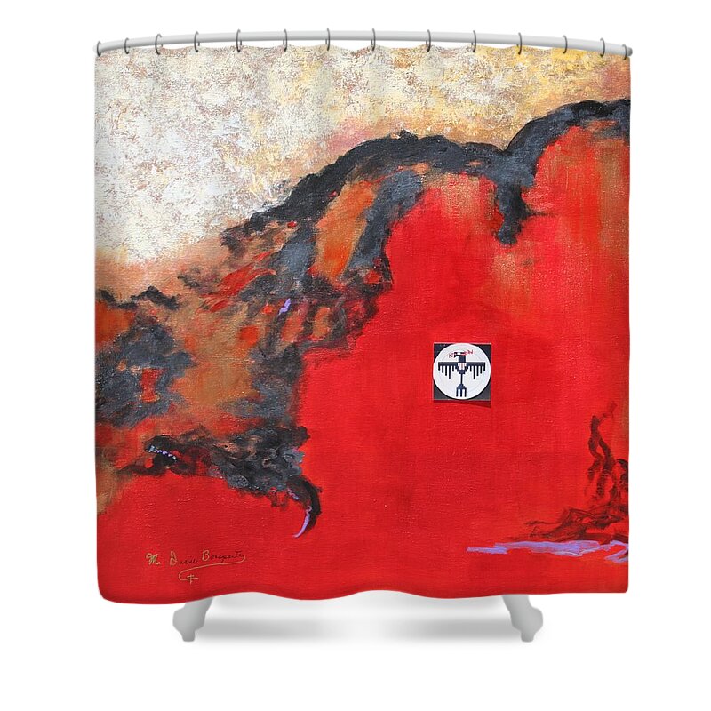 Bird Shower Curtain featuring the painting Talons of Prey by M Diane Bonaparte