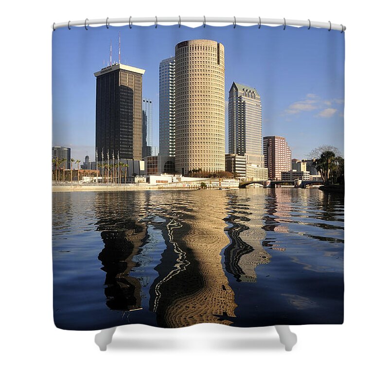 Tampa Bay Florida Shower Curtain featuring the photograph Tampa Florida 2010 by David Lee Thompson