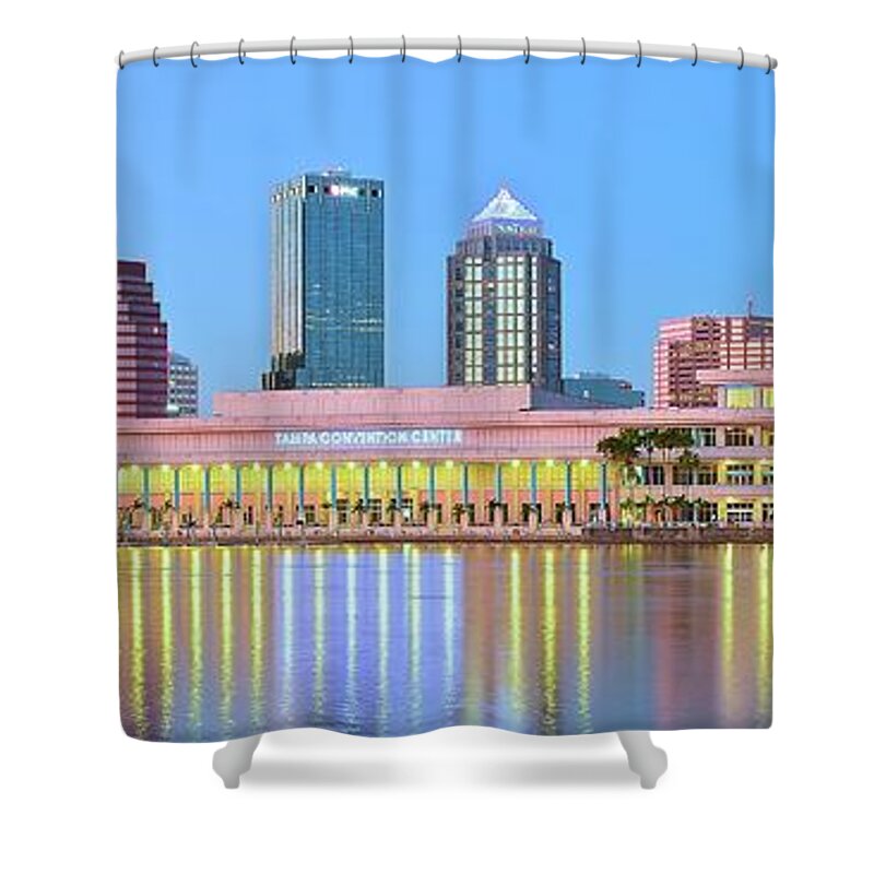 Tampa Shower Curtain featuring the photograph Tampa Stretch 2016 by Frozen in Time Fine Art Photography