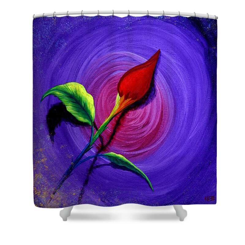 Rose Shower Curtain featuring the painting Tango by M E