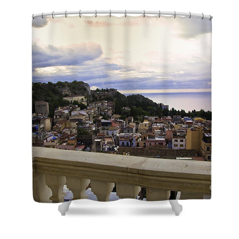 Taormina Shower Curtain featuring the photograph Taormina Balcony View 2 by Madeline Ellis