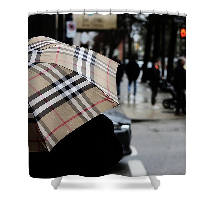 Street Photography Shower Curtain featuring the photograph Tap me on the shoulder by J C