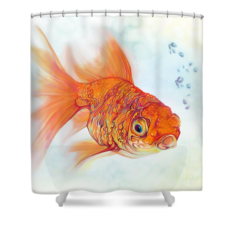 Watercolor Aquarium Shower Curtain