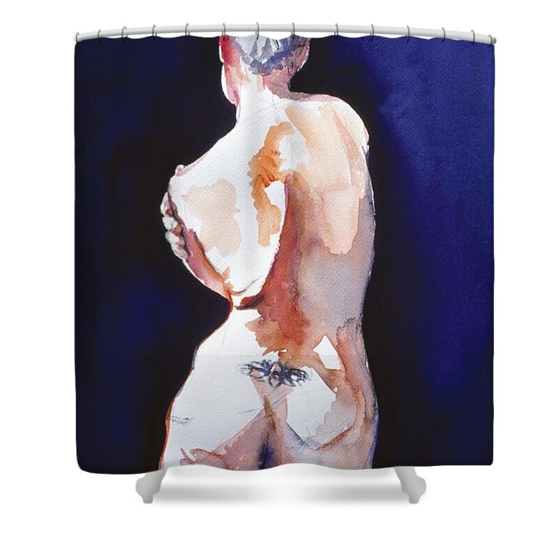 Full Body Shower Curtain featuring the painting Tattoo by Barbara Pease