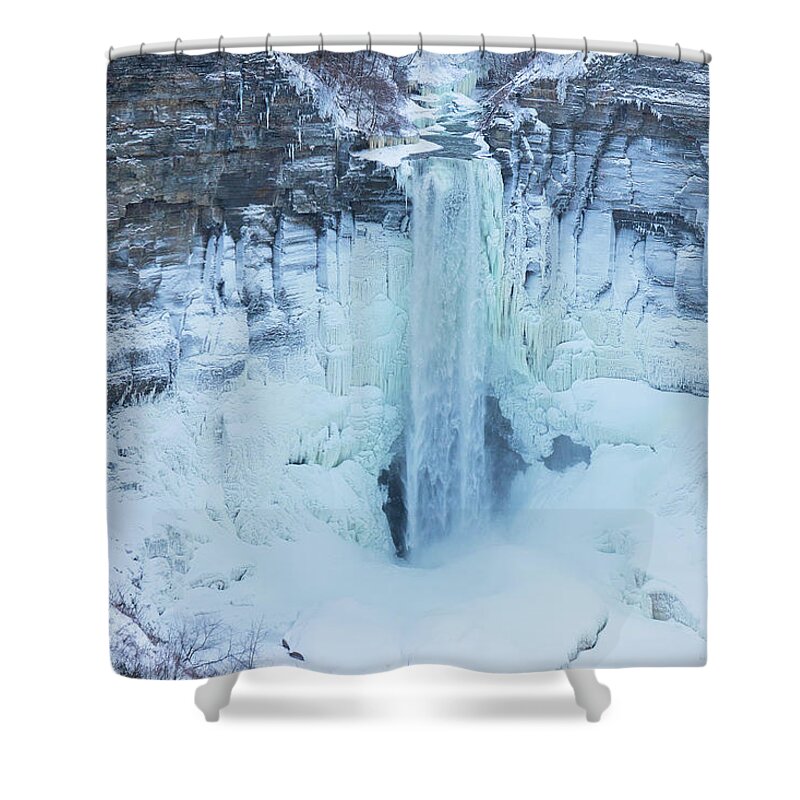 Taughannock Falls Shower Curtain featuring the photograph Taughannock Falls in Winter 2 by Mindy Musick King