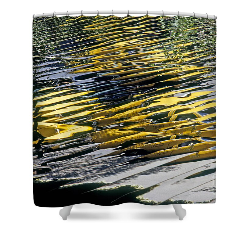 Abstract Shower Curtain featuring the photograph Taxi Abstract by Tony Cordoza