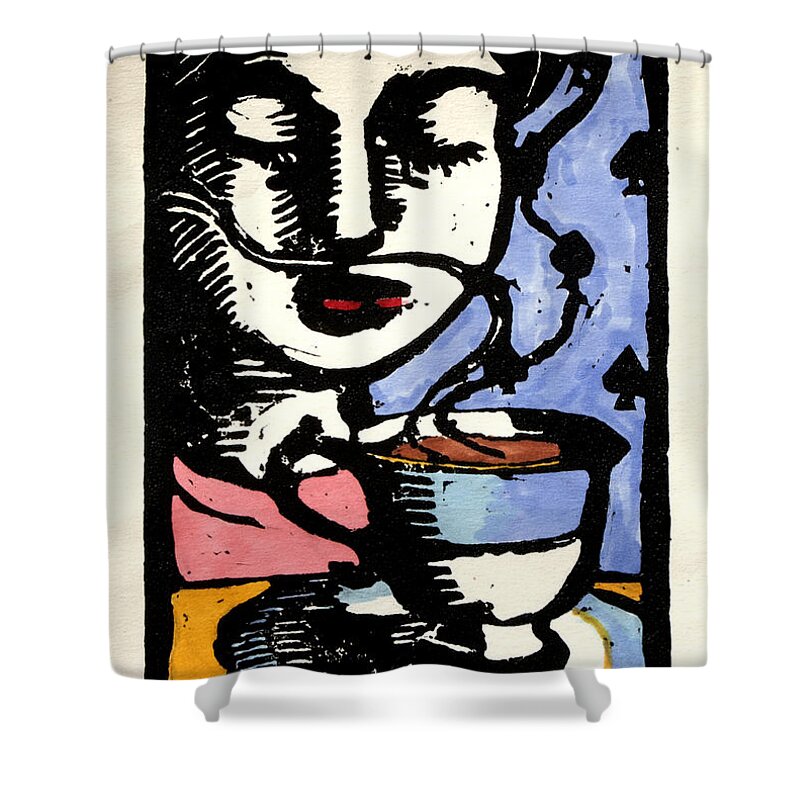 Tea Shower Curtain featuring the painting Tea by Pauline Lim