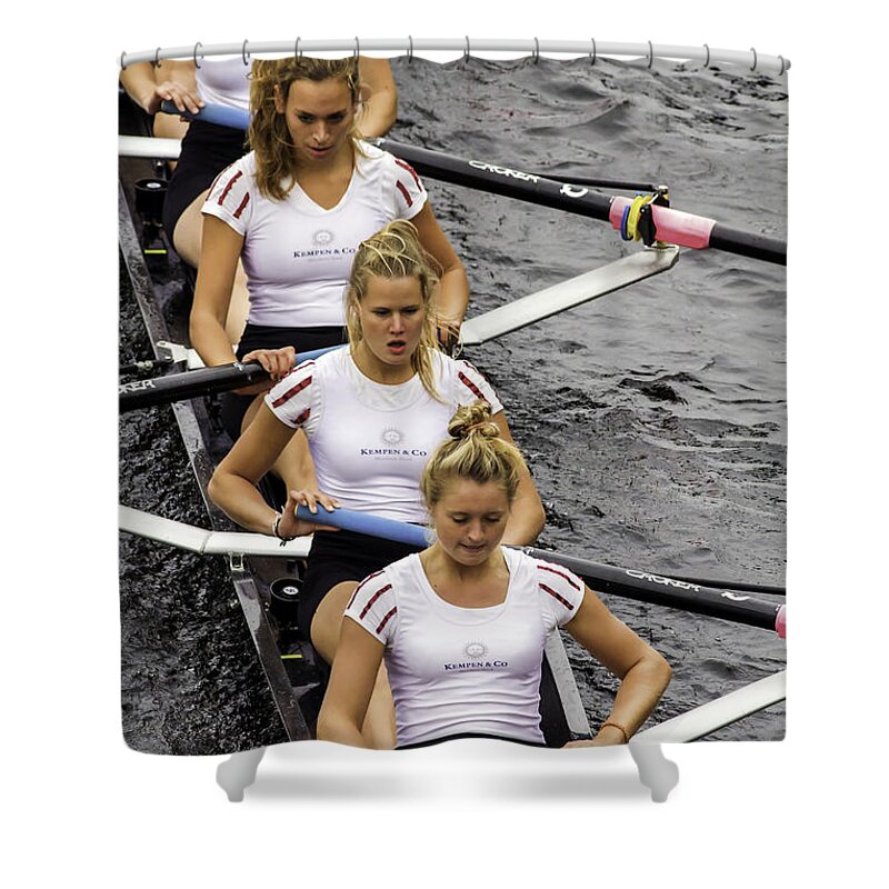 Pulling Together Shower Curtain featuring the photograph Teamwork by Gary Holmes