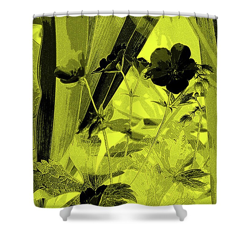 Media Shower Curtain featuring the digital art Technical Flower Art by Ee Photography