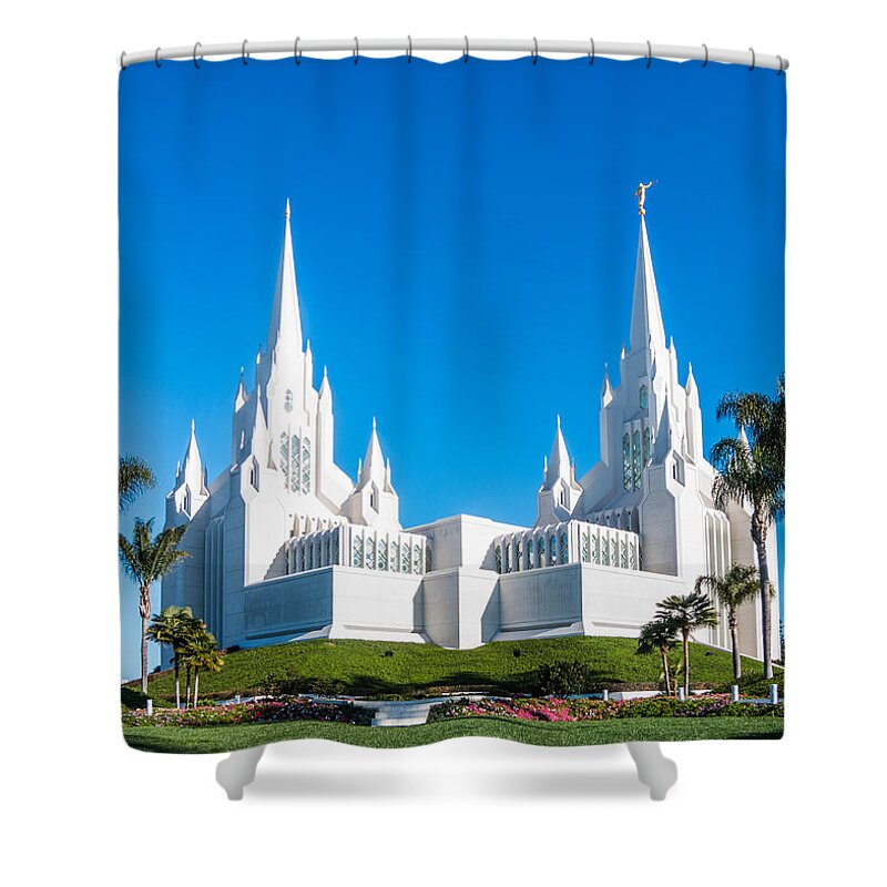 Spires Shower Curtain featuring the photograph Temple Glow by Patti Deters