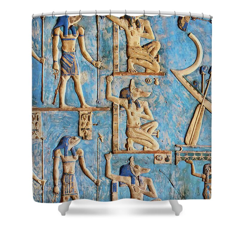 Hathor Shower Curtain featuring the photograph Temple of Hathor 3 by Dominic Piperata