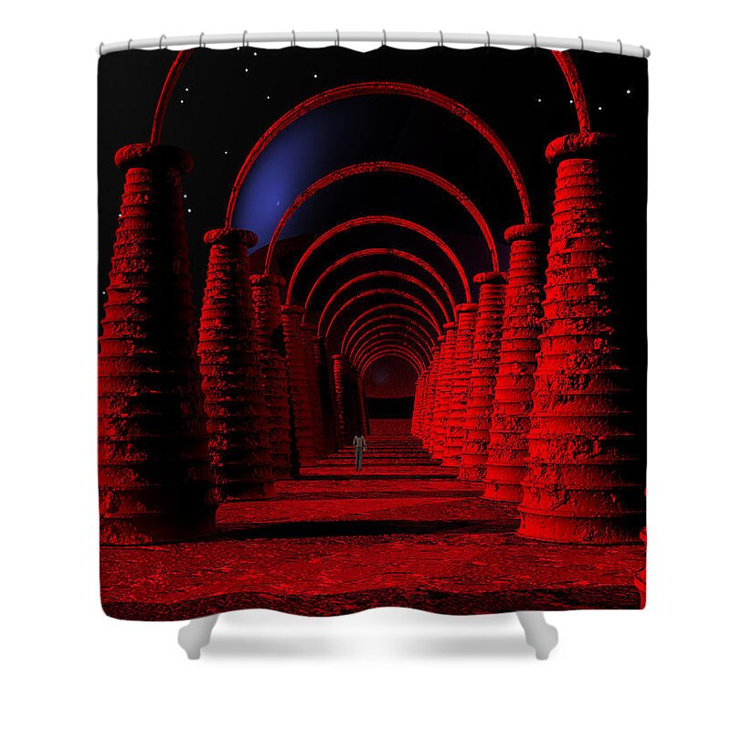 Temple Shower Curtain featuring the photograph Temple Of Mars by Mark Blauhoefer