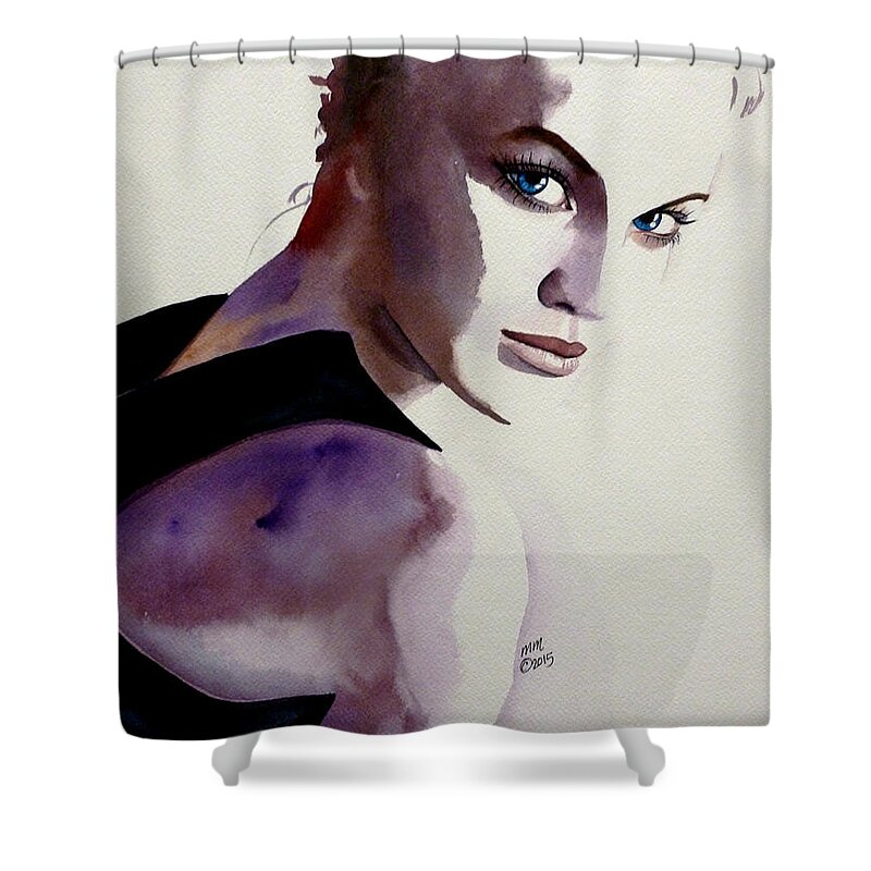 Blonde Shower Curtain featuring the painting Tenacious by Michal Madison