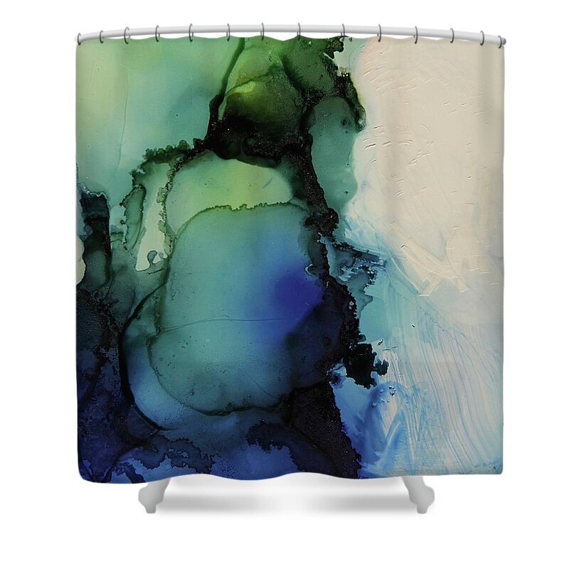 Abstract Shower Curtain featuring the painting Test of Time by Tracy Male