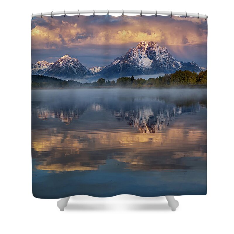 Tetons Shower Curtain featuring the photograph Teton Morning by Chuck Rasco Photography