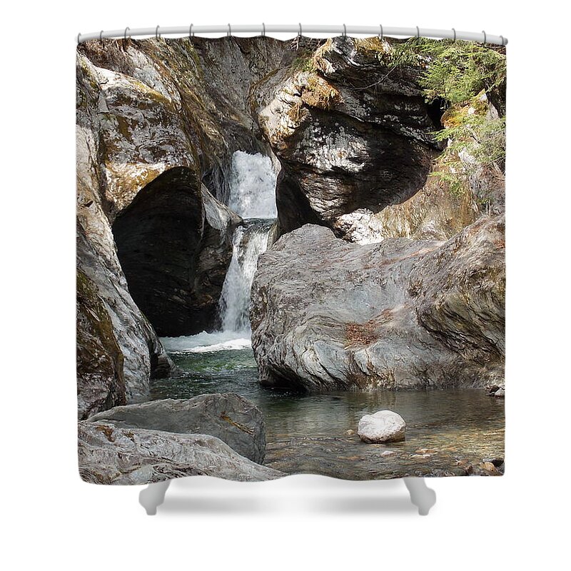 Texas Falls Shower Curtain featuring the photograph Texas Falls in Vermont by Catherine Gagne