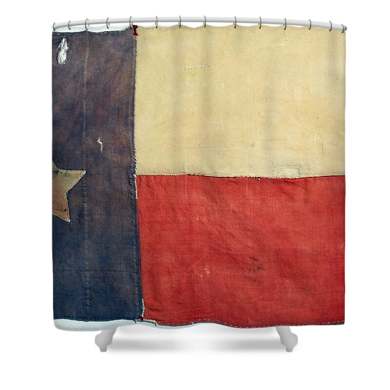 1842 Shower Curtain featuring the photograph Texas Flag, 1842 by Granger