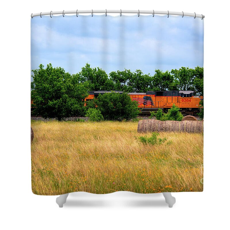 Texas Shower Curtain featuring the photograph Texas Freight Train by Kelly Wade