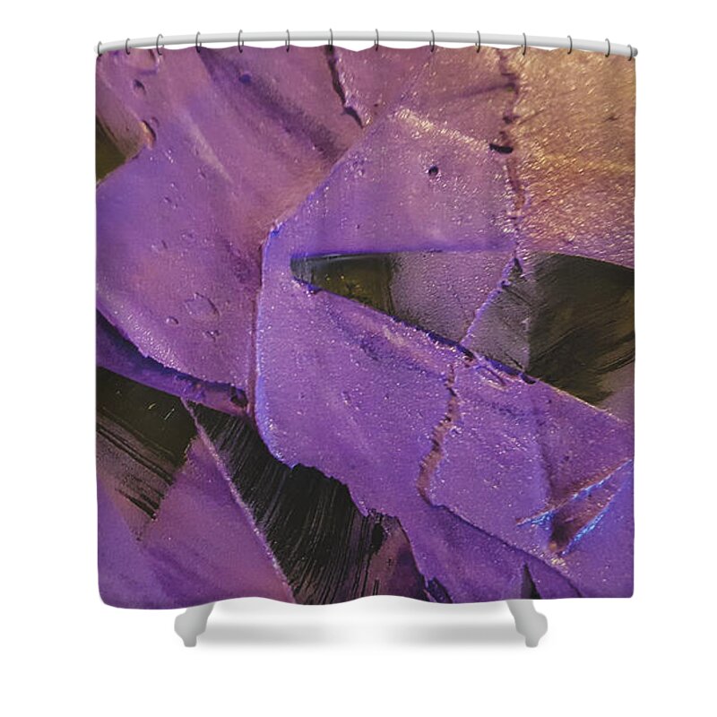 Texture Shower Curtain featuring the mixed media Texture by Stephanie Hollingsworth