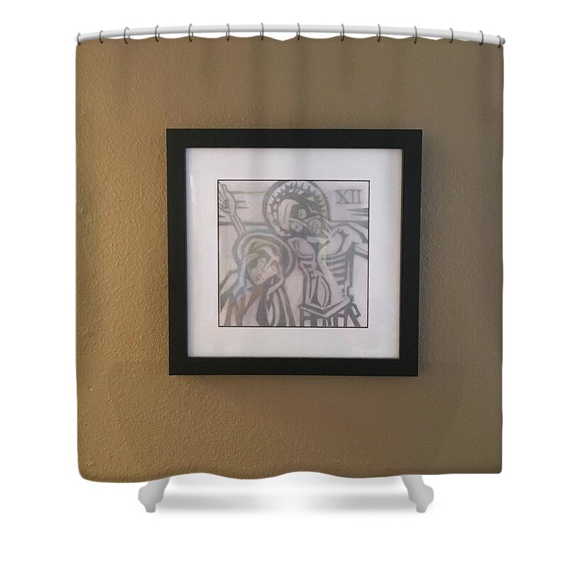The Holy Bible Shower Curtain featuring the photograph That Dark Hour by Daniel Hebard