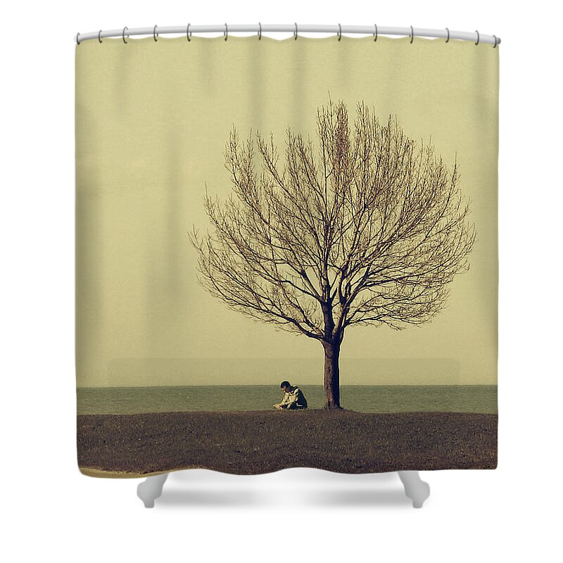 Man Shower Curtain featuring the photograph The Afternoon Spent by Dana DiPasquale