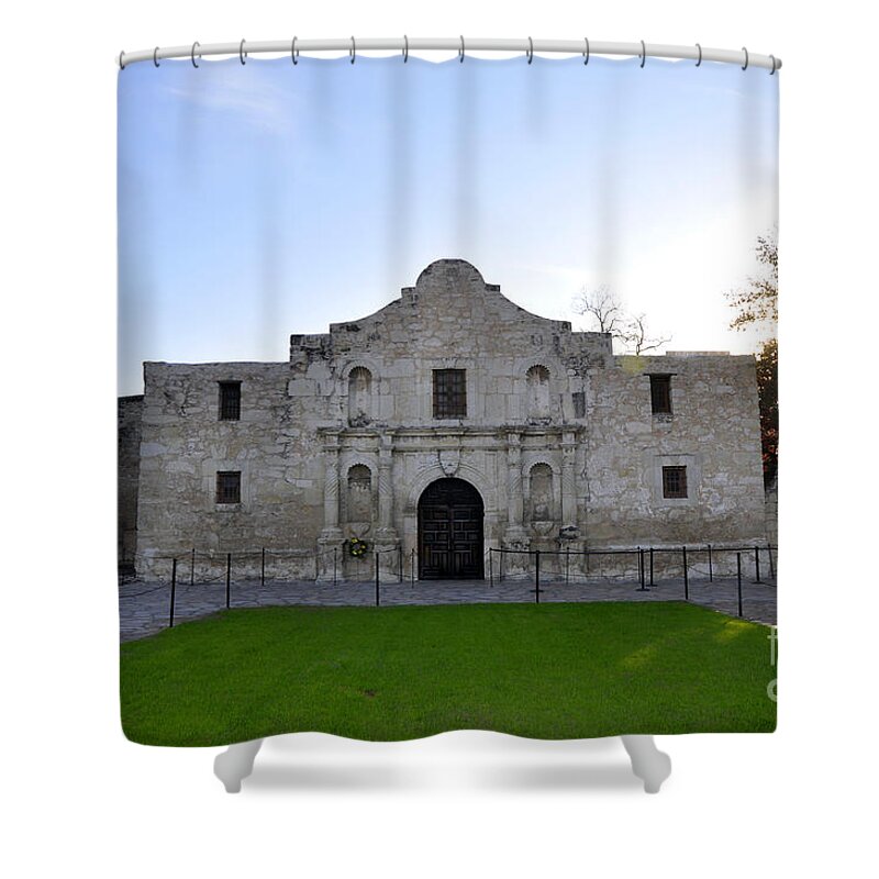 The Alamo Shower Curtain featuring the photograph The Alamo by Andrew Dinh