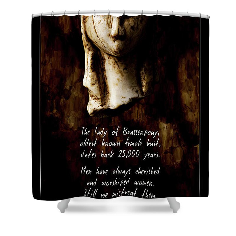 Zero Tolerance Shower Curtain featuring the photograph The Ancient Lady complete by Weston Westmoreland