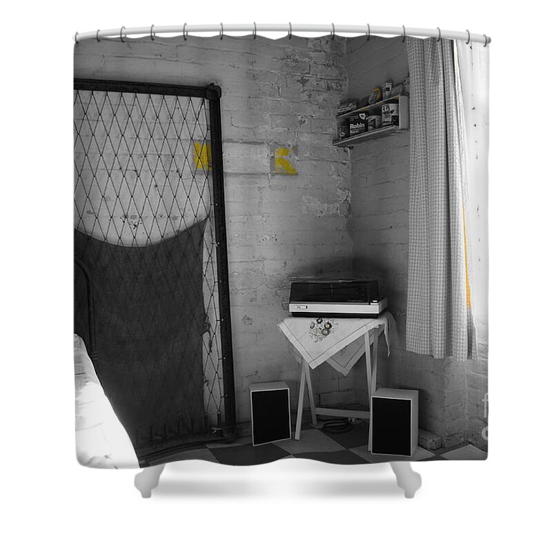 Welfare Shower Curtain featuring the photograph The Art of Welfare. Seventies. by Elena Perelman