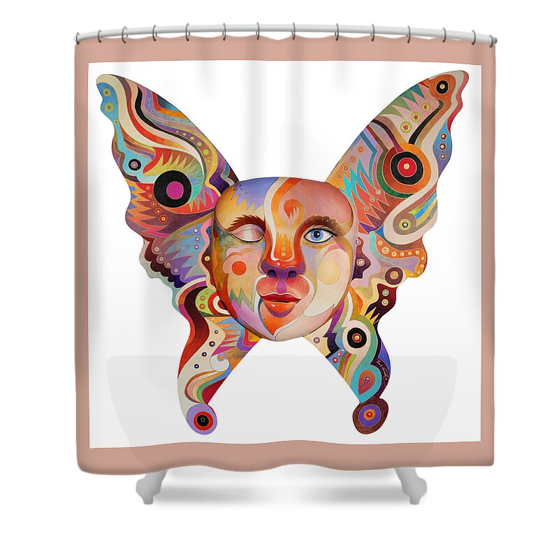 Butterfly Art Shower Curtain featuring the painting The Awakening by Bob Coonts