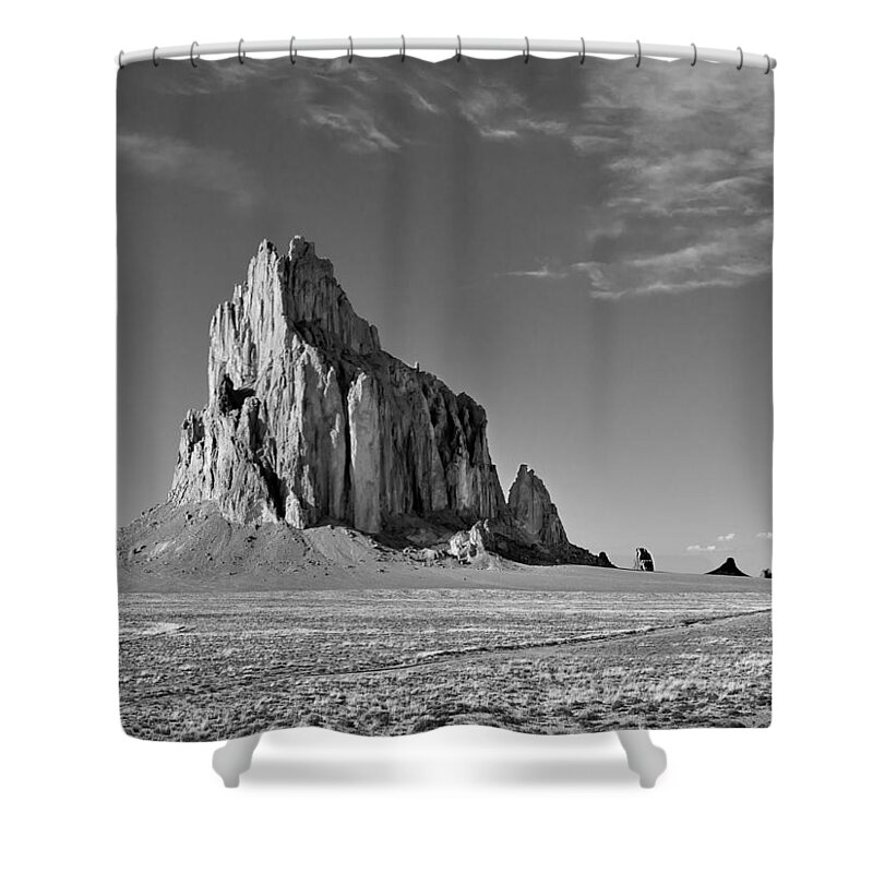 American West And Southwest Shower Curtain featuring the photograph The Beauty of Shiprock by Alan Toepfer