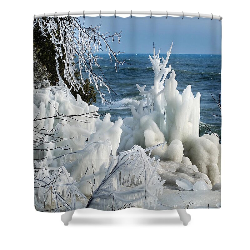 Cold Shower Curtain featuring the photograph The Beauty of Winter by David T Wilkinson